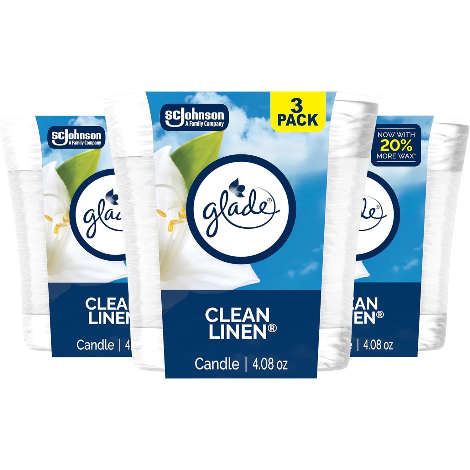 Home Fragrance Linen - Scented Candle Jar Clean Linen 4.08