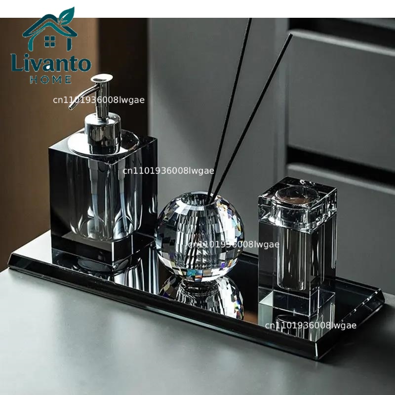 Crystal Glass Bathroom Accesso - Home Fragrance Jar のレビューと価格