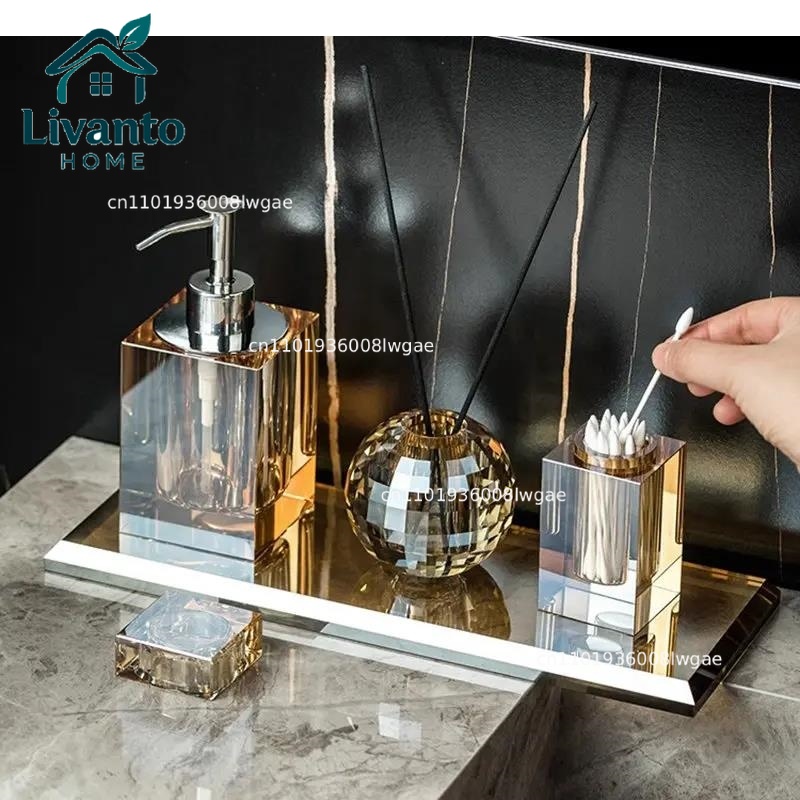 Crystal Glass Bathroom Accesso - Home Fragrance Jar のレビューと価格