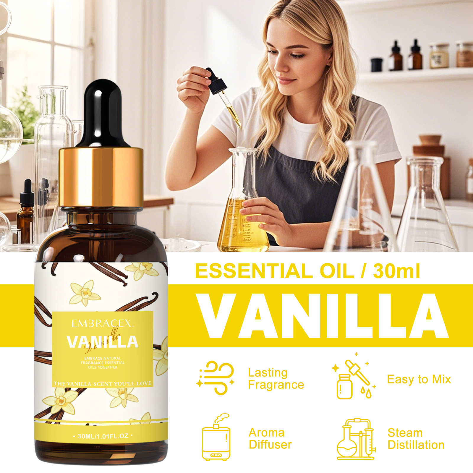 30ml Vanilla Essential Oil Per - Home Fragrance Accessories のレビューと価格