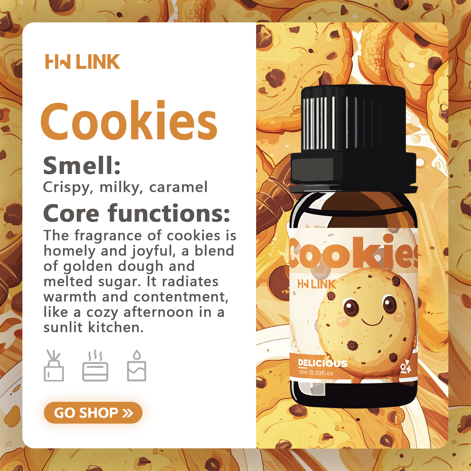 10ml Cookies Essential Oils Pe - Home Fragrance Accessories のレビューと価格