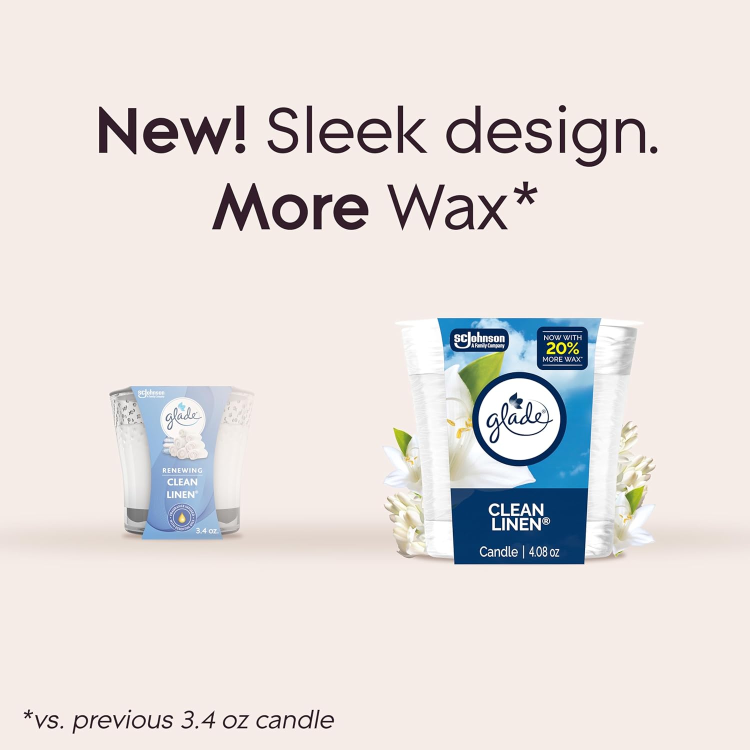 Scented Candle Jar Clean Linen - Home Fragrance Linen のレビューと価格
