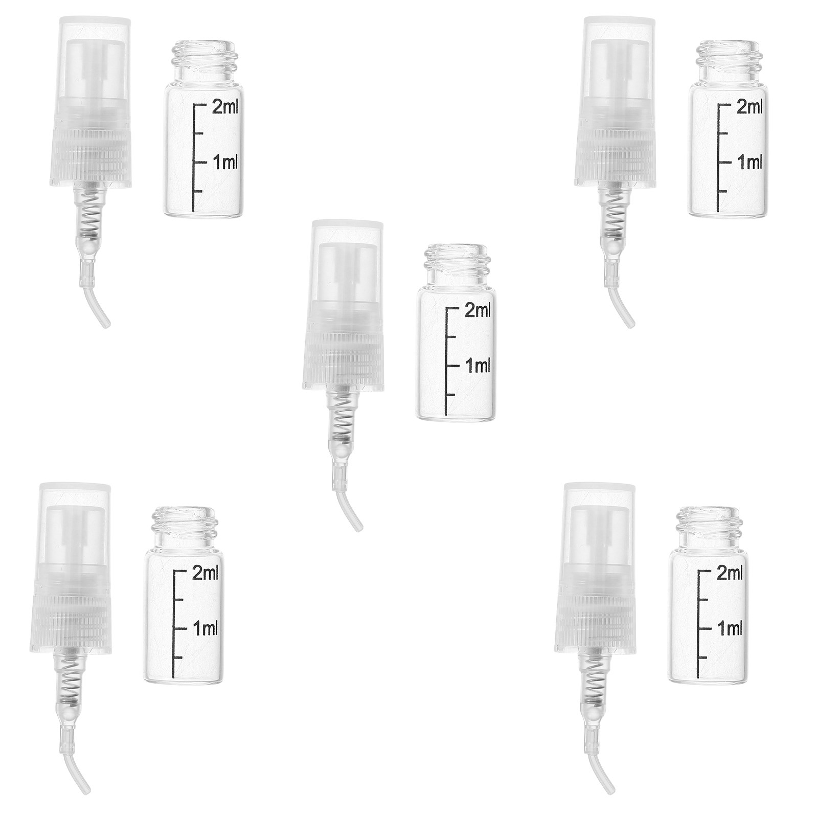 5Pcs Portable Spray Bottle Set - Perfume Atomizer Travel のレビューと価格