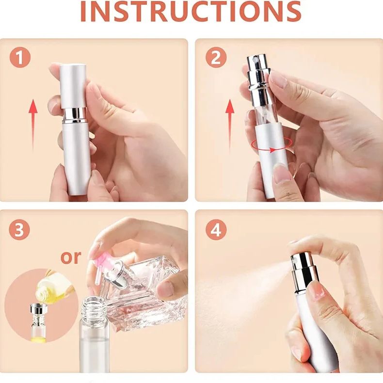 4pcs+4 Accessories 5ml Refilla - Perfume Atomizer Travel のレビューと価格