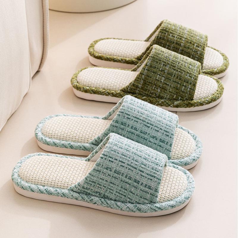 Summer Cotton Linen Slippers W - Home Fragrance Linen のレビューと価格