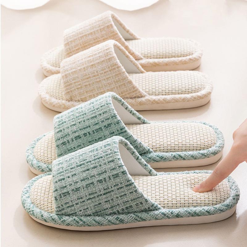 Summer Cotton Linen Slippers W - Home Fragrance Linen のレビューと価格
