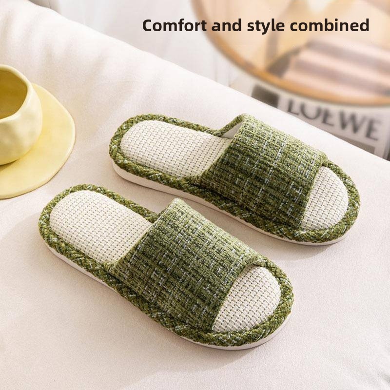 Summer Cotton Linen Slippers W - Home Fragrance Linen のレビューと価格