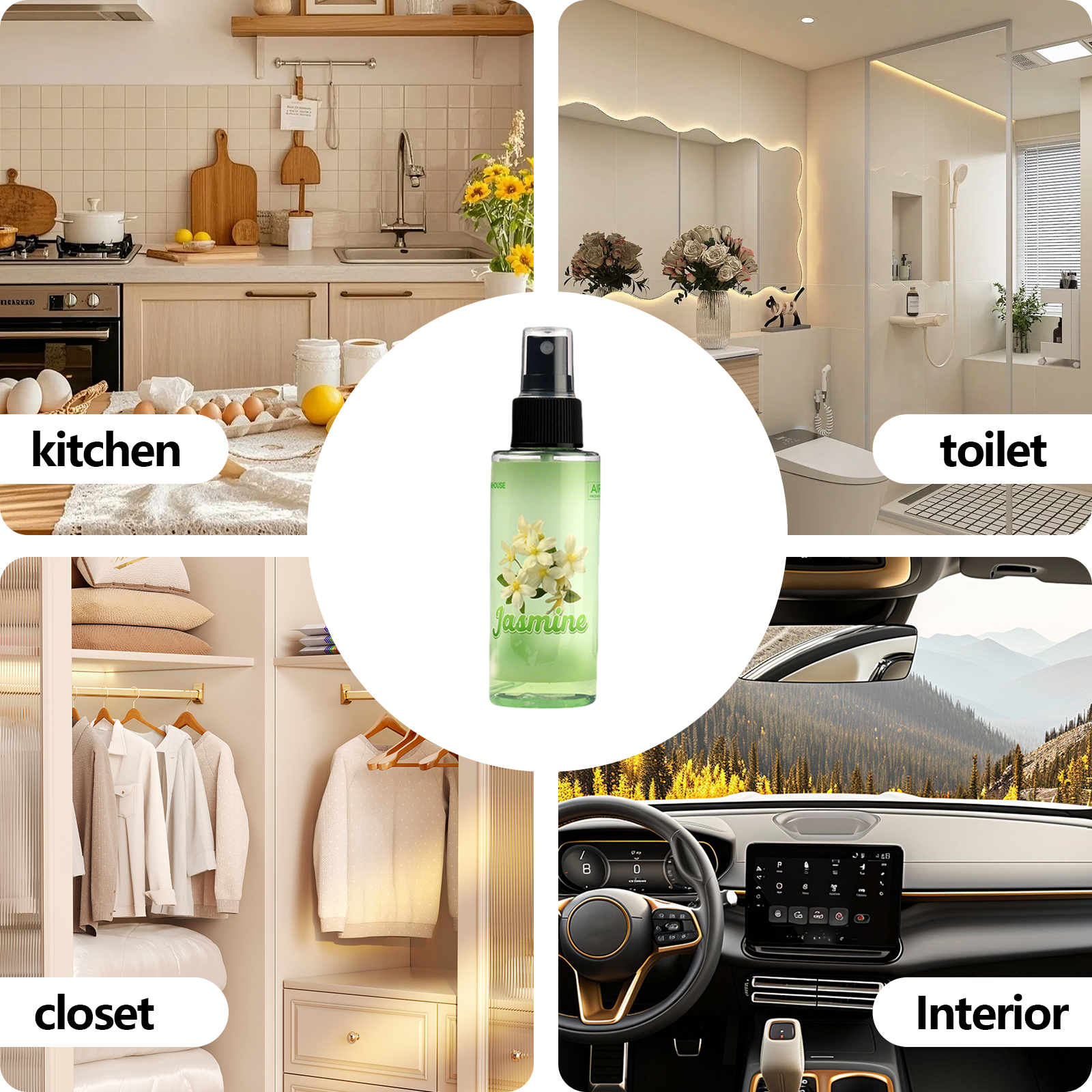100ml JASMINE-Scented Hand-Spr - Home Fragrance Room Spray のレビューと価格