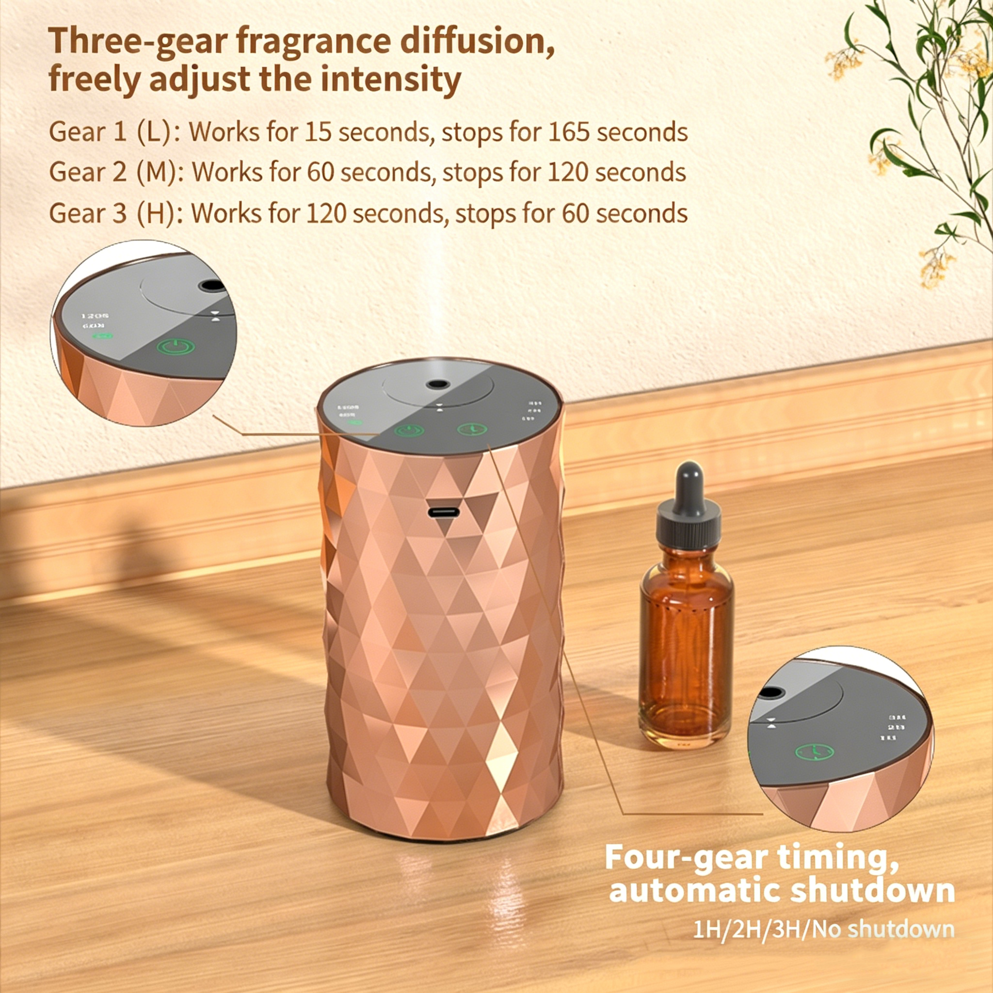 Waterless Essential Oil Diffus - Home Fragrance Room Spray のレビューと価格