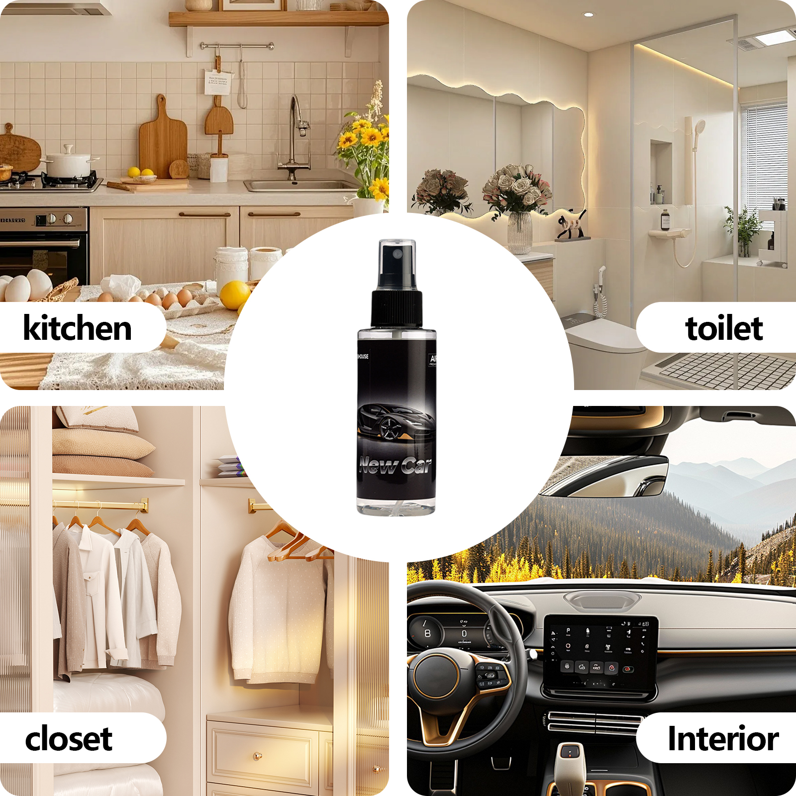 100ml NEW CAR-Scented Hand-Spr - Home Fragrance Room Spray のレビューと価格