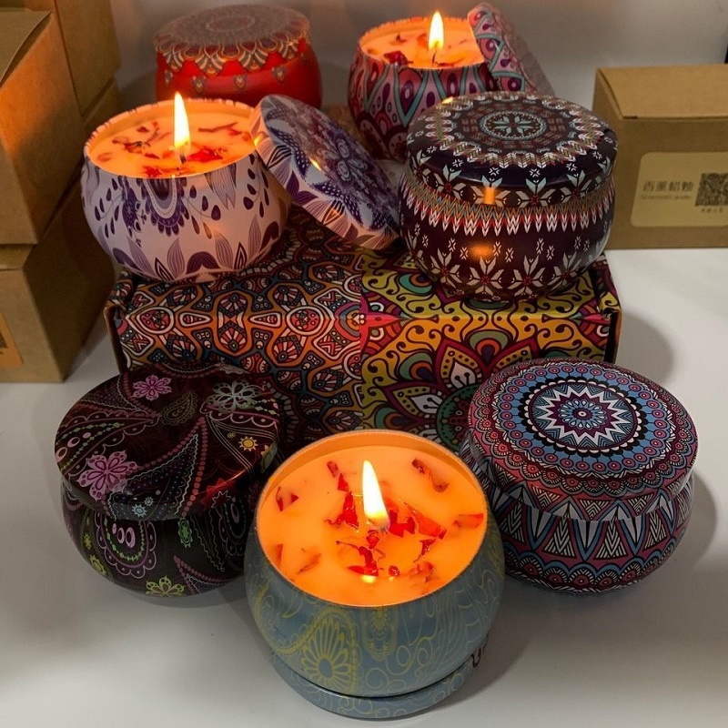 1/4PCS Vintage Scented Candles - Home Fragrance Jar のレビューと価格