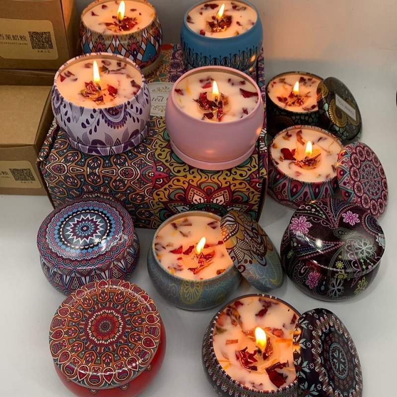 1/4PCS Vintage Scented Candles - Home Fragrance Jar のレビューと価格
