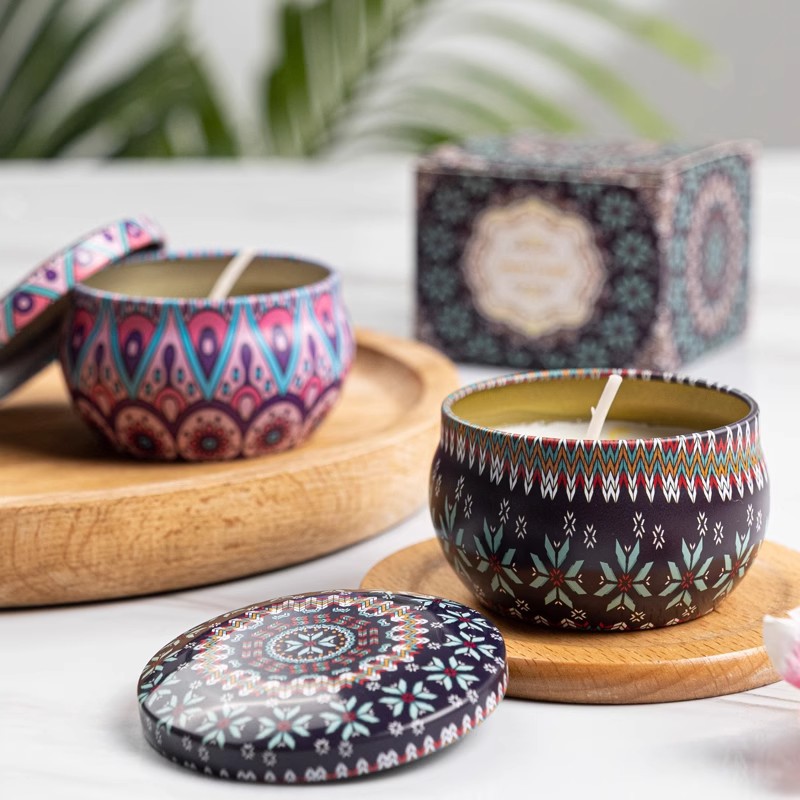 1/4PCS Vintage Scented Candles - Home Fragrance Jar のレビューと価格