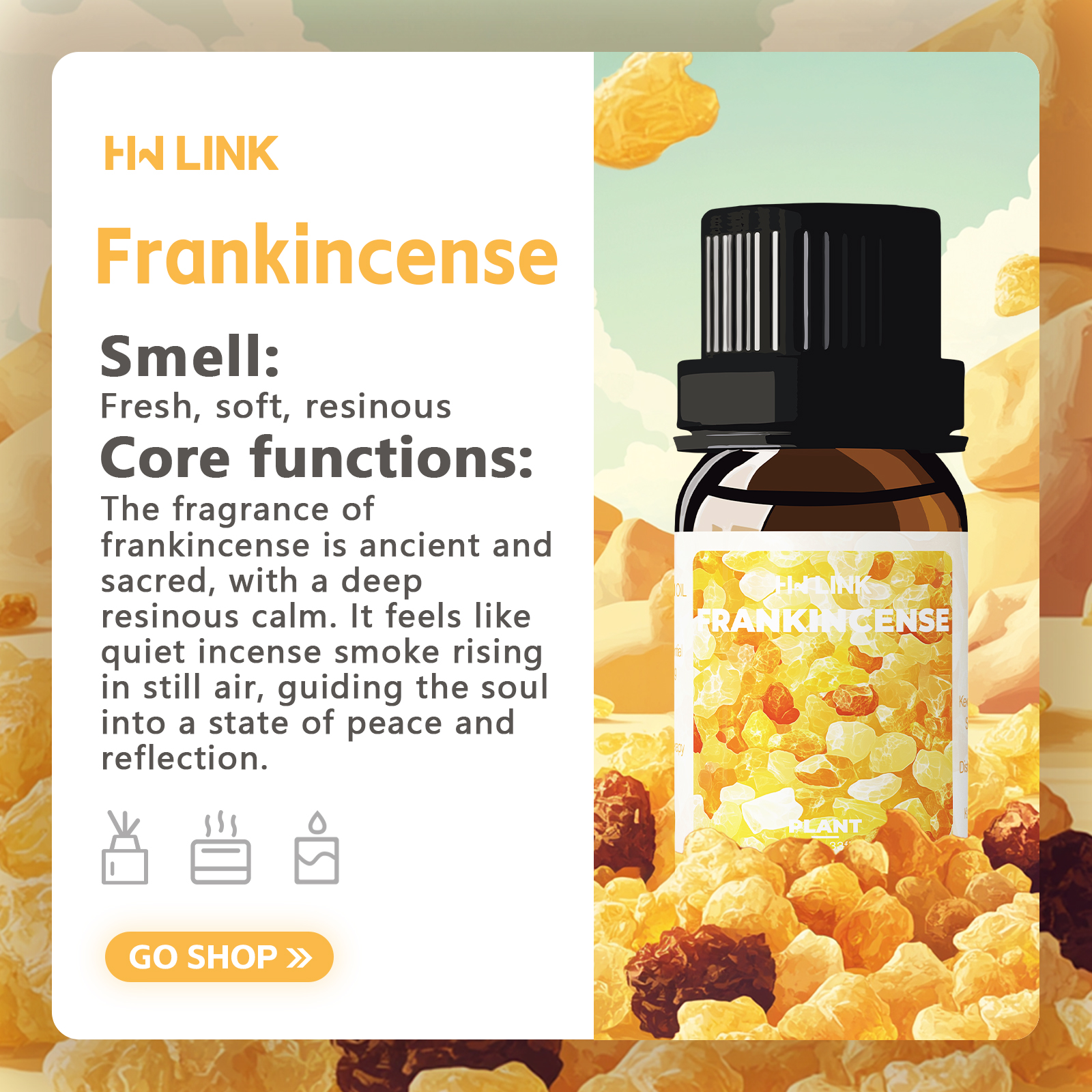 Frankincense Essential Oil 10m - Home Fragrance Accessories のレビューと価格